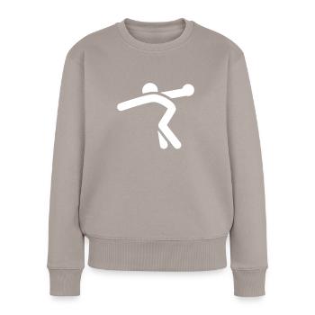 Cadeau de chemise Discus Thrower - Pull Premium bio Femme - taupe - Devant - Julia (174cm)
