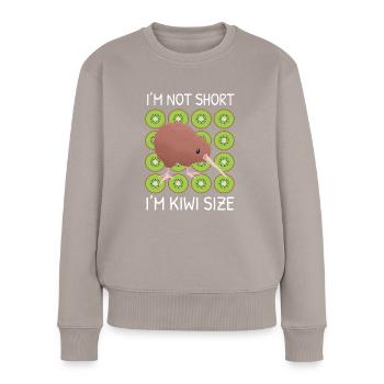 Kiwi Bird Kiwi Taille Cadeau - Pull Premium bio Femme - taupe - Devant - Julia (174cm)