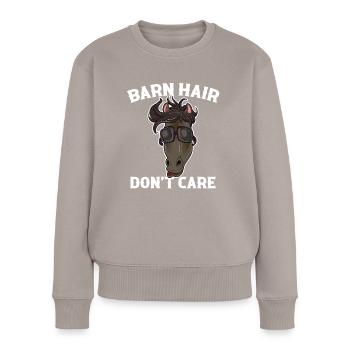 Barn Hair Dont Care Horse Cadeau - Pull Premium bio Femme - taupe - Devant - Julia (174cm)