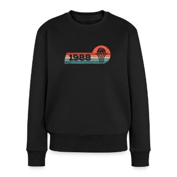 Matchs de basket-ball nés en 1988 Anniversaire - Pull Premium bio Femme - noir - Devant - Julia (174cm)