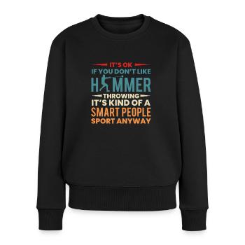 Hammer Throw Shirt Gift Dicton - Pull Premium bio Femme - noir - Devant - Julia (174cm)