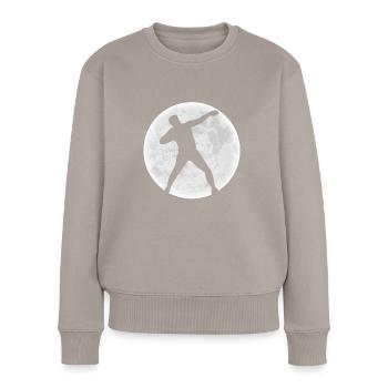 Moon Shot Put Shirt Cadeau - Pull Premium bio Femme - taupe - Devant - Julia (174cm)