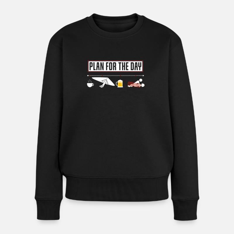 Fun plan for the day paragliding - Women's Premium Organic Jumper - black