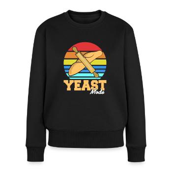 Yeast Mode Hefemodus Brotbäcker - Frauen Premium Bio Pullover - Schwarz - Vorne - Julia (174cm)