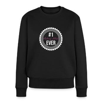 1 maquilleur ever shirt gift - Pull Premium bio Femme - noir - Devant - Julia (174cm)