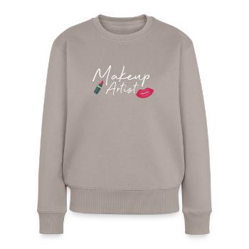 Maquillage Artist Shirt Cadeau - Pull Premium bio Femme - taupe - Devant - Julia (174cm)
