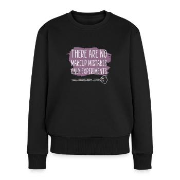 Maquilleuse disant cadeau - Pull Premium bio Femme - noir - Devant - Julia (174cm)