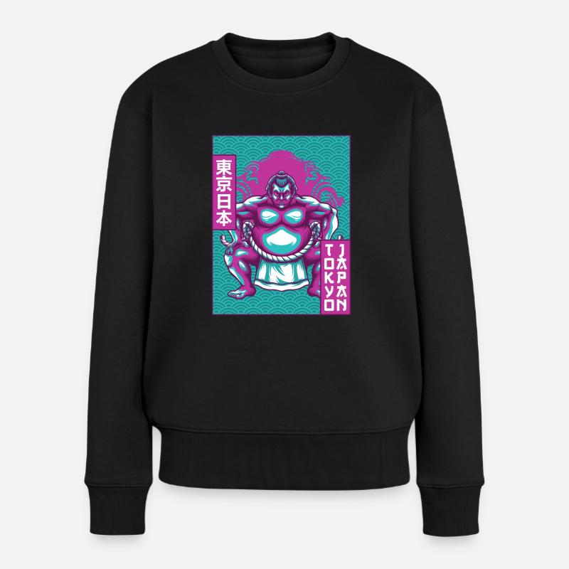 Sumo-Ringer Sumo-Ringen Tokio Japan Geschenk - Frauen Premium Bio Pullover - Schwarz