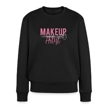 Makeup Artist Shirt Gift - Women's Premium Organic Jumper - black - Front - Julia (174cm)