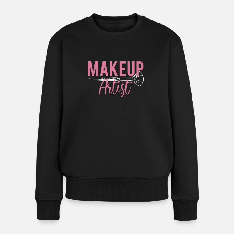 Makeup Artist Shirt Geschenk - Frauen Premium Bio Pullover - Schwarz