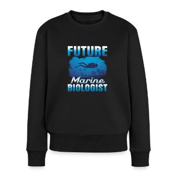 Future Marine Biologist Making Waves Scientist - Frauen Premium Bio Pullover - Schwarz - Vorne - Julia (174cm)