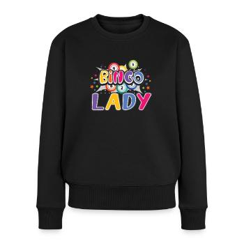 Bingo Jeu de cartes Grand-mère Bingo Joueur Bingo Cartes - Pull Premium bio Femme - noir - Devant - Julia (174cm)