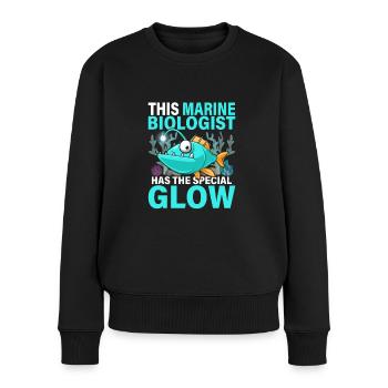 This Marine Biologist Has The Special Glow Scienti - Frauen Premium Bio Pullover - Schwarz - Vorne - Julia (174cm)