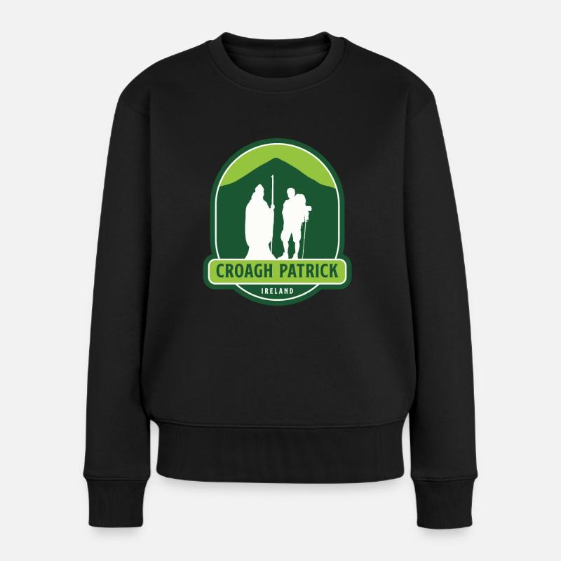 Croagh Patrick - Irland - Frauen Premium Bio Pullover - Schwarz