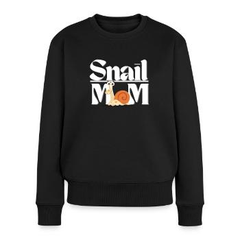 Mama Schnecke Zitat Ein Geschenk - Frauen Premium Bio Pullover - Schwarz - Vorne - Julia (174cm)