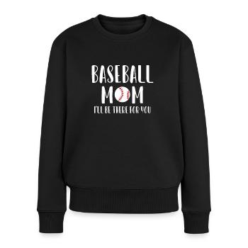 Baseball Maman Je serai là pour toi Chemise - Pull Premium bio Femme - noir - Devant - Julia (174cm)