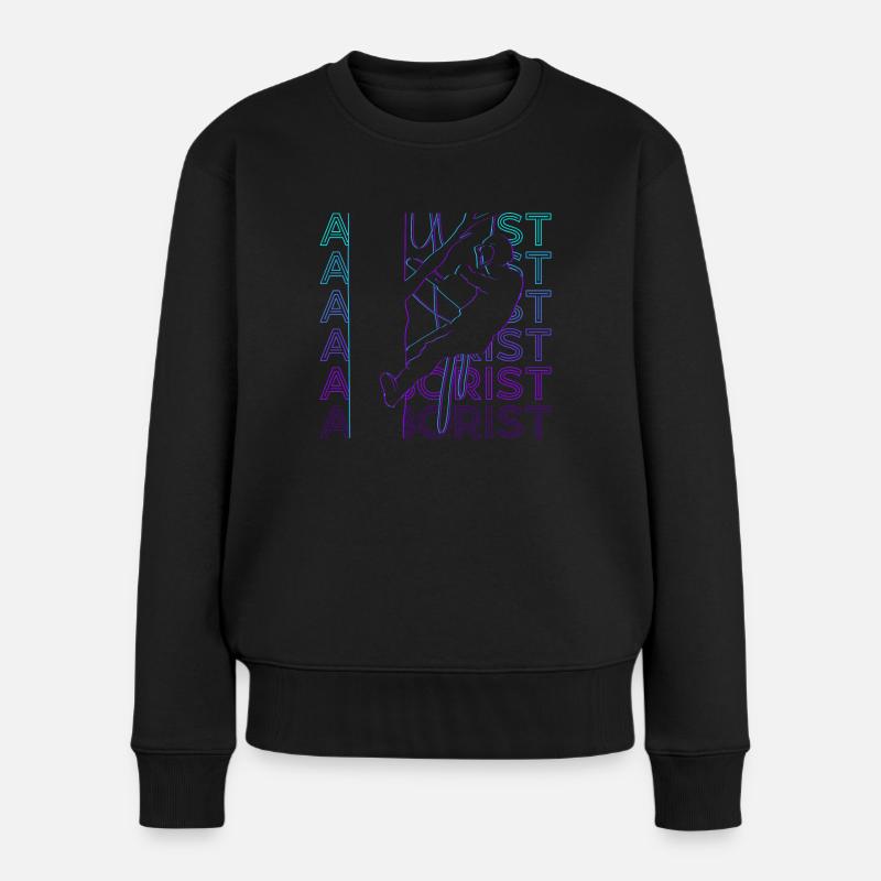 Baumpfleger Baumzucht Retro Geschenk - Frauen Premium Bio Pullover - Schwarz