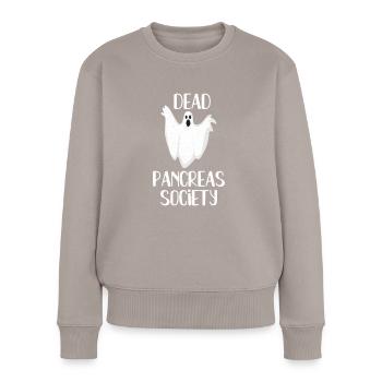 Diabète de type 1 drôle Diabète diabétique Idée cadeau - Pull Premium bio Femme - taupe - Devant - Julia (174cm)