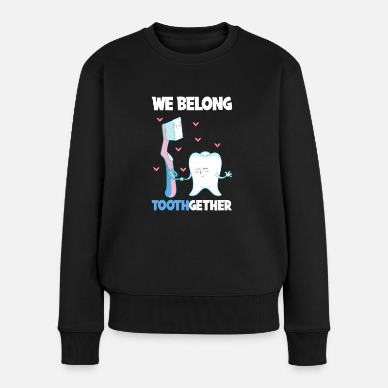 Zahnarzt Zahnarzthelfer Zahnarzthelferin Geschenk - Frauen Premium Bio Pullover - Schwarz