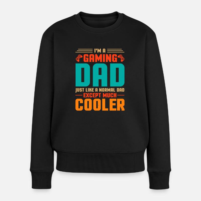 Gaming-Papa - Frauen Premium Bio Pullover - Schwarz