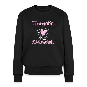 Firmpatin mit Leidenschaft Firmung - Frauen Premium Bio Pullover - Schwarz - Vorne - Julia (174cm)
