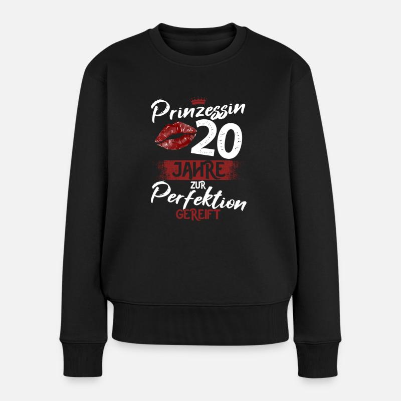 20. Geburtstag 20 Jahre Perfektion Prinzessin - Frauen Premium Bio Pullover - Schwarz