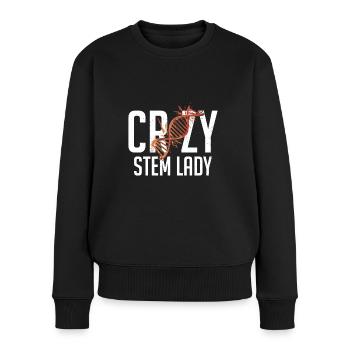 Crazy Stem Lady - Steministe - Pull Premium bio Femme - noir - Devant - Julia (174cm)