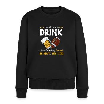 American Football - Frauen Premium Bio Pullover - Schwarz - Vorne - Julia (174cm)