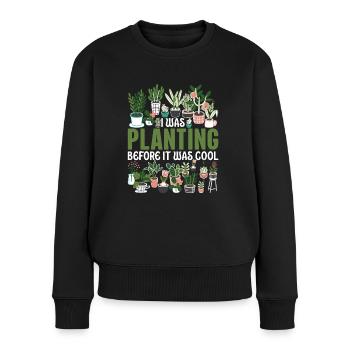 Pflanzung Pflanzen Ich liebe meinen Garten Gartena - Frauen Premium Bio Pullover - Schwarz - Vorne - Julia (174cm)