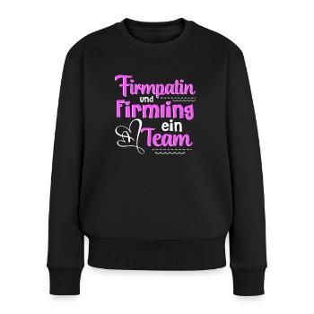 Firmpatin und Firmung ein Team - Frauen Premium Bio Pullover - Schwarz - Vorne - Julia (174cm)