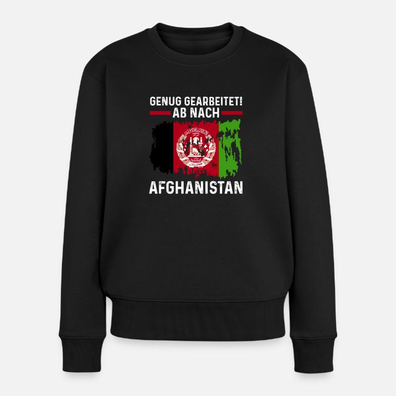 Urlaub Afghane Afghanistan - Frauen Premium Bio Pullover - Schwarz