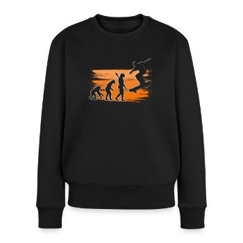 Patinage Planche Skate Skater Évolution du Skateboard - Pull Premium bio Femme - noir - Devant - Julia (174cm)
