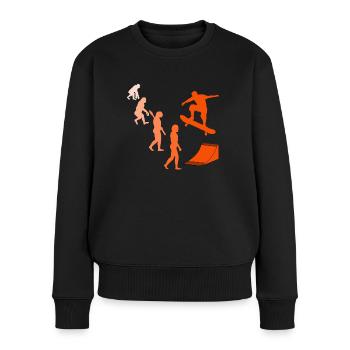 Patinage Planche Skate Skater Evolution Skateboard - Pull Premium bio Femme - noir - Devant - Julia (174cm)