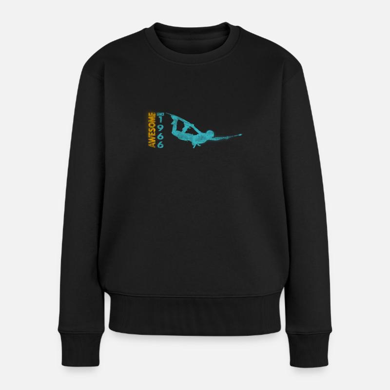 Awesome since 1966. Wakeboard Lifestyle - Frauen Premium Bio Pullover - Schwarz