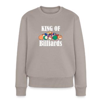 King Of Billiards Billardqueue Sports Pool Player - Frauen Premium Bio Pullover - Taupe - Vorne - Julia (174cm)