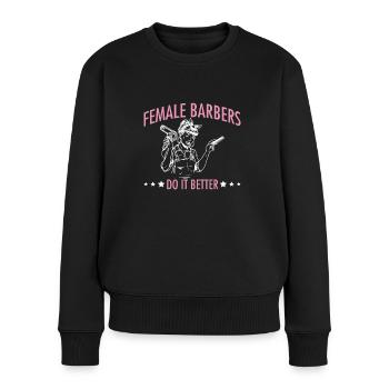 Female Barbers Do It Better - Women's Premium Organic Jumper - black - Front - Julia (174cm)