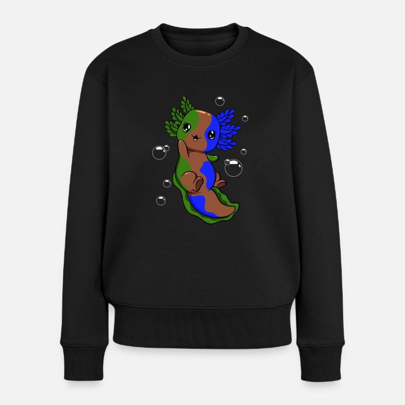 Drapeau sapiosexuel Axolotl Pile Kawaii - Pull Premium bio Femme - noir