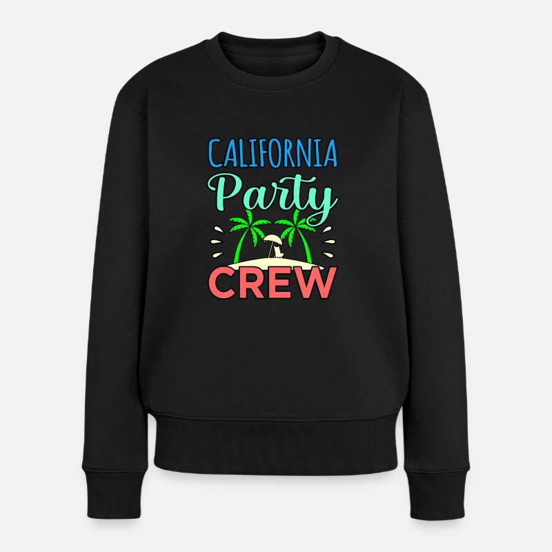 Kalifornien party crew geschenk - Frauen Premium Bio Pullover - Schwarz