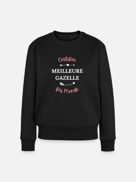 Certifiée meilleure Gazelle du monde - Pull Premium bio Femme - noir