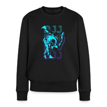 BJJ Brazilian Jiu Jitsu Retro Gift - Women's Premium Organic Jumper - black - Front - Julia (174cm)