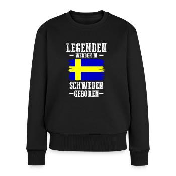 Skandinavien Schweden Schwede Schwedisch - Frauen Premium Bio Pullover - Schwarz - Vorne - Julia (174cm)