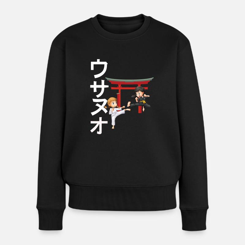 Karate Kind - Karate Geschenkidee - Frauen Premium Bio Pullover - Schwarz