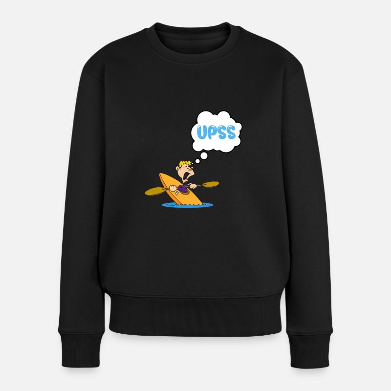 Kanu-Humor - Frauen Premium Bio Pullover - Schwarz