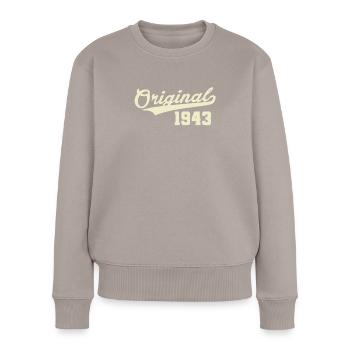 Original 1943 - Frauen Premium Bio Pullover - Taupe - Vorne - Julia (174cm)