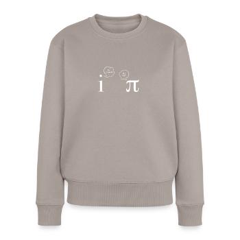 Pi Professeur de mathématiques Blague Mathématicien - Pull Premium bio Femme - taupe - Devant - Julia (174cm)