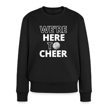 We are here for the gift for cheerleaders - Women's Premium Organic Jumper - black - Front - Julia (174cm)