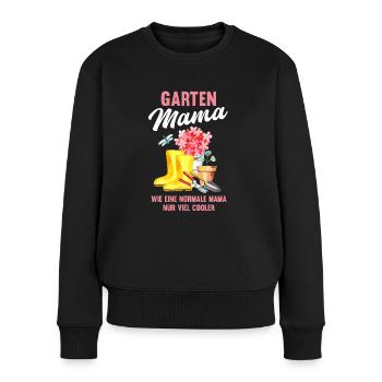 Garten Mama Lustiger Spruch Geschenk Damen - Frauen Premium Bio Pullover - Schwarz - Vorne - Julia (174cm)