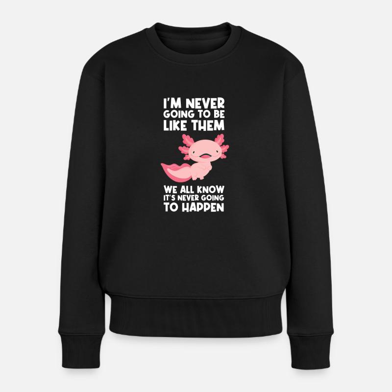 Axolotel Axolotl-Liebhaber Axolotls Geschenk - Frauen Premium Bio Pullover - Schwarz