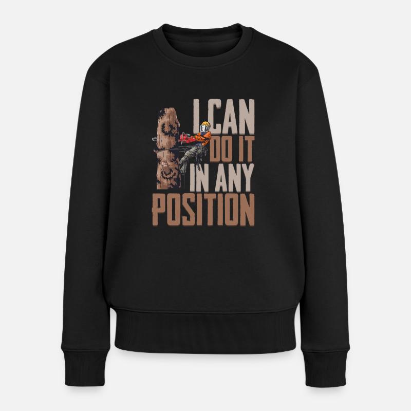 Tronçonneuse i peut le faire dans n’importe quelle position tronçonneuse - Pull Premium bio Femme - noir