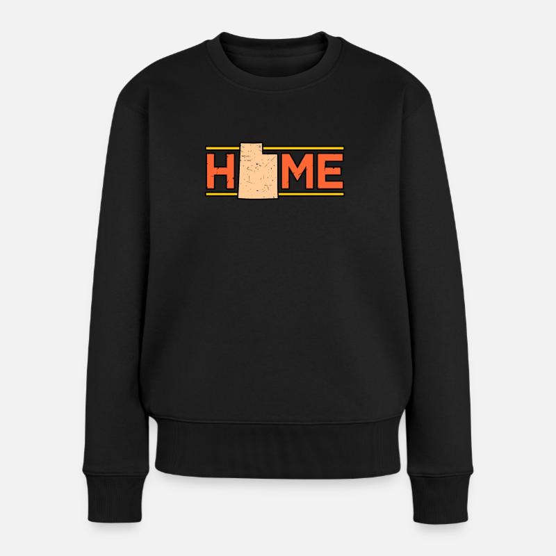 Utah haus geschenk - Frauen Premium Bio Pullover - Schwarz
